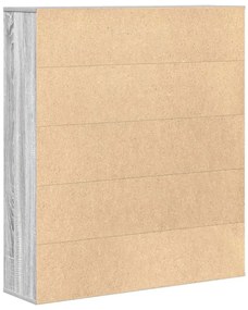 vidaXL Βιβλιοθήκη Γκρι Sonoma 89x24x101,5 εκ. από Επεξεργασμένο Ξύλο