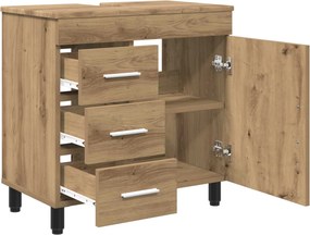 vidaXL Έπιπλο μπάνιου Artisan Δρυς 60 x 35 x 60 εκ. Επεξεργασμένο Ξύλο