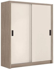 Ντουλάπα Δίφυλλη - Συρόμενη Vanity Ε7355,2 160x60x200cm Walnut-Ecru Two Door