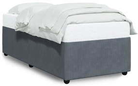 Σκελετός Κρεβατιού Χωρίς Στρώμα Σκ. Γκρι 90x190 εκ. Βελούδινο