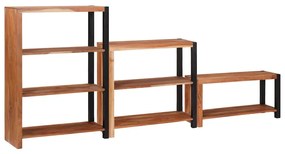 vidaXL Ράφι Βιβλίων 3 pcs Καφέ 80 x 30 x 110 εκ Στερεό Ξύλο Ακακίας
