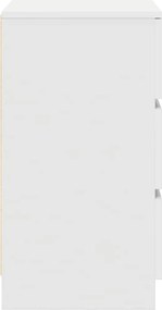vidaXL Κομοδίνο με 3 συρτάρια Λευκό 39x35x65 εκ.