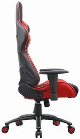 GEMBIRD GAMING CHAIR LEATHER BLACK/RED