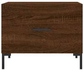 Τραπεζάκια Σαλονιού 2 τεμ Brown Oak 50x50x40 εκ Επεξ. Ξύλο - Καφέ