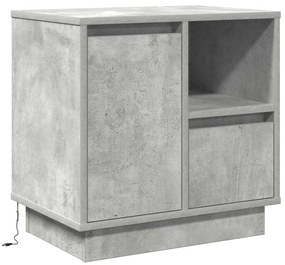 vidaXL Κομοδίνο με συρτάρι 2 pcs Γκρι σκυροδέματος 50 x 34.5 x 50 εκ.