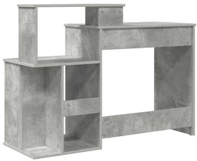 vidaXL Γραφείο Σκυρόδεμα Γκρι 120,5 x 44 x 88,5 εκ Επεξεργασμένο ξύλο