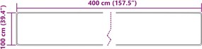 vidaXL Χαλί Runner MARSA Πολύχρωμο 100 x 400 cm Πολυέστερ και PVC