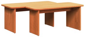 vidaXL Τραπεζάκι σαλονιού 2 pcs Καφέ κεριού 100 x 69 x 35.5 εκατοστά