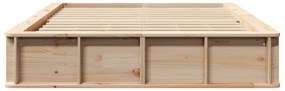 vidaXL Σκελετός Κρεβατιού Καφέ 140 x 190 cm Μασίφ ξύλο πεύκου