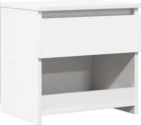 vidaXL Κομοδίνο Λευκό 40 x 30 x 39 εκ. από Επεξ. Ξύλο