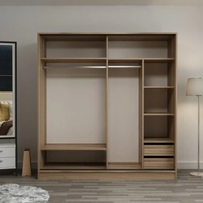 Διφυλλη Ντουλαπα Συρομενη Χρυσο KALEO 60x220x210