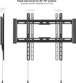 Βάση Τηλεόρασης TooQ LP1073F-B 32" 70" 75 Kg