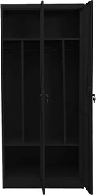 vidaXL Ντουλάπα Μαύρη 80 x 50 x 180 εκ. Ατσάλινη