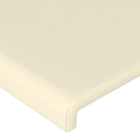 vidaXL Κεφαλάρι Κρεμ 90x5x118/128 εκ. από Συνθετικό Δέρμα