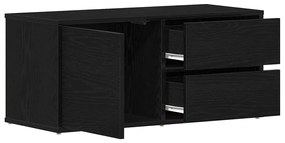 vidaXL Βάση TV με συρτάρι Μαύρο 80 x 34 x 35.5 εκ Επεξεργασμένο ξύλο