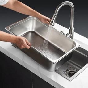 VEVOR 6 Pack Full Size Hotel Pans Steam Table Pan Stainless Steel 6" Deep