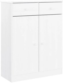 vidaXL Παπουτσοθήκη ALTA Λευκή 77 x 35 x 96 εκ. από Μασίφ Ξύλο Πεύκου
