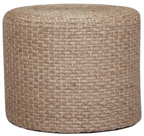 Σκαμπό Axar Inart γιούτα σε φυσική απόχρωση Φ40x40εκ 40x40x40 εκ.