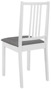 Καρέκλες Τραπεζαρίας με Μαξιλάρια 4 τεμ. Λευκές από Μασίφ Ξύλο - Λευκό