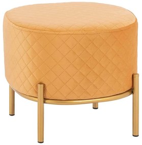 Σκαμπό Sinta HM8638.09 42x42x38Υcm Gold Metal, Fabric