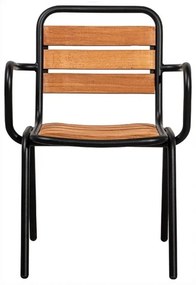 Καρέκλα Canyon/P-T 02-00-1358 57x61x85cm Black-Oak
