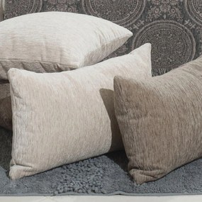 Διακοσμητική Μαξιλαροθήκη Solid 301 Ivory Teoran 43X43 45x45cm Acrylic, Polyester