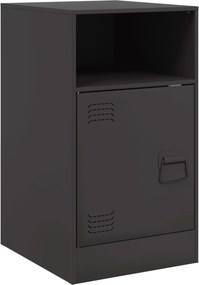 vidaXL Κομοδίνο Μαύρο 34,5x39x62 εκ. από Χάλυβα