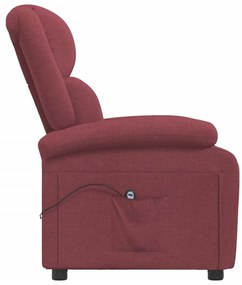 vidaXL Πολυθρόνα Ανακλινόμενη Ηλεκτρική Μπορντό Υφασμάτινη