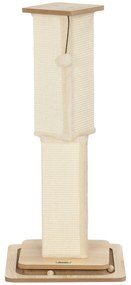 PawHut 3-in-1-Δέντρο για γάτες με ράγα παιχνιδιού, μπάλα παιχνιδιού, σιζάλ, έως 10 kg, 39,5 x 39,5 x 87 cm, Δρυς/Κρεμ