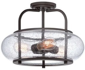 Πλαφονιέρα Φωτιστικό Οροφής 3xE27  Ύψος 30cm  Trilogy Elstead Lighting-QZ-TRILOGY-SF-M-Μαύρο QZ-TRILOGY-SF-M