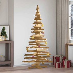 vidaXL Χριστουγεννιάτικα Δέντρα με βάση Καφέ 180 cm Μασίφ ξύλο πεύκου