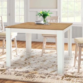 Τραπέζι μελαμίνης Darlen Megapap χρώμα λευκό - sapphire oak 110x72x74εκ. - Μελαμίνη - GP042-0212,1