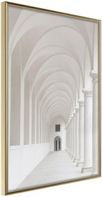 Αφίσα - White Colonnade  - 30x45 - Χρυσό - Χωρίς πασπαρτού