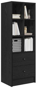 vidaXL Highboard Μαύρη δρυς 45.5 x 34 x 127 εκ Επεξεργασμένο ξύλο