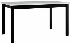 Τραπέζι Victorville 126, Άσπρο, Μαύρο, 76x80x140cm, 34 kg, Επιμήκυνση, Πλαστικοποιημένη μοριοσανίδα, Ξύλο, Μερικώς συναρμολογημένο, Ξύλο: Οξιά