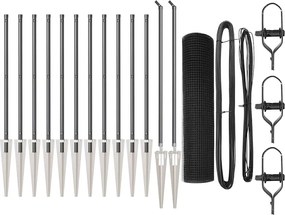 vidaXL Στύλος Περιφράξεων Γκρι 25 x 0,4 μ (19 x 19 mm πλέγμα)