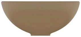 Νιπτήρας Πολυτελής Στρογγυλός Κρεμ Ματ 32,5x14 εκ. Κεραμικός - Κρεμ