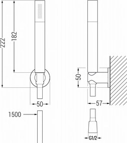 Mexen R-70 σετ ντους τοπικό, χρυσό - 785705051-50