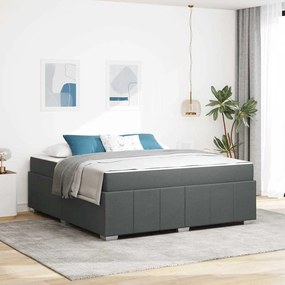 vidaXL Σκελετός Κρεβατιού Σκούρο γκρι 180 x 200 cm ύφασμα