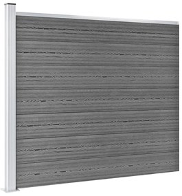 vidaXL Σετ Πάνελ Περίφραξης Γκρι 353 x 146 εκ. από WPC