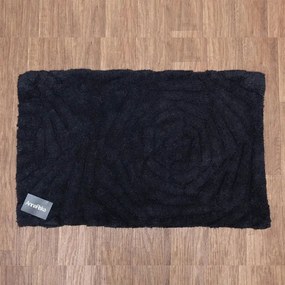 Ταπέτο Μπάνιου Rose 2 Black Anna Riska 60x100cm 100% Βαμβάκι