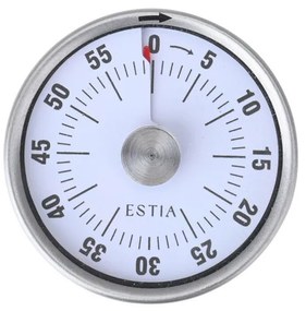 Estia Χρονόμετρο Κουζίνας Αναλογικό 60 Λεπτών Με Μαγνήτη Inox