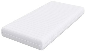 vidaXL Στρώμα Λευκό 90 x 190 cm Τσέπες ελατηρίων