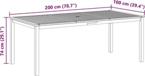 vidaXL Σετ Τραπεζαρίας Κήπου 9 Τεμαχίων Μαύρο