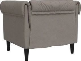 vidaXL Πολυθρόνα Chesterfield Taupe Υφασμάτινη