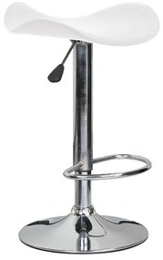 SADDLE Σκαμπό BAR, Βάση Χρώμιο, Pvc Άσπρο, Ρύθμιση Ύψους, Περιστρεφόμενο 45x43x58/64-79/85cm ΕΜ100,5