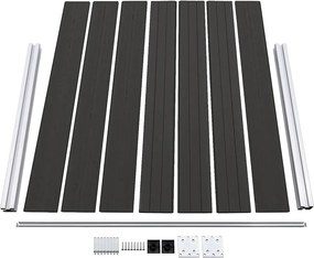 vidaXL Πάνελ Περίφραξης Μαύρο 180 x 146 εκ. από WPC