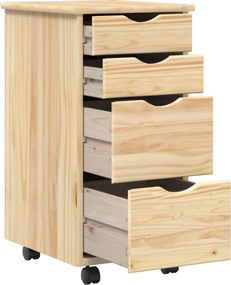 vidaXL Σετ Γραφείου και Κινητού Ντουλαπιού MOSS 2 pcs Καφέ