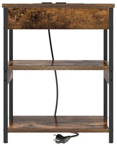 vidaXL Κουτιά Κρεβατοκάμαρας 2 pcs Καπνιστή δρυς 41 x 31 x 51 εκ.