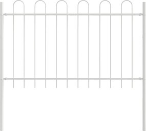 vidaXL Φράχτης Κήπου 7 pcs Λευκό 11,9 x 1 μ Ατσάλι με Πούδρα